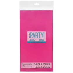 Unique Party! Hot Pink Plastic Tablecover - 1 Each