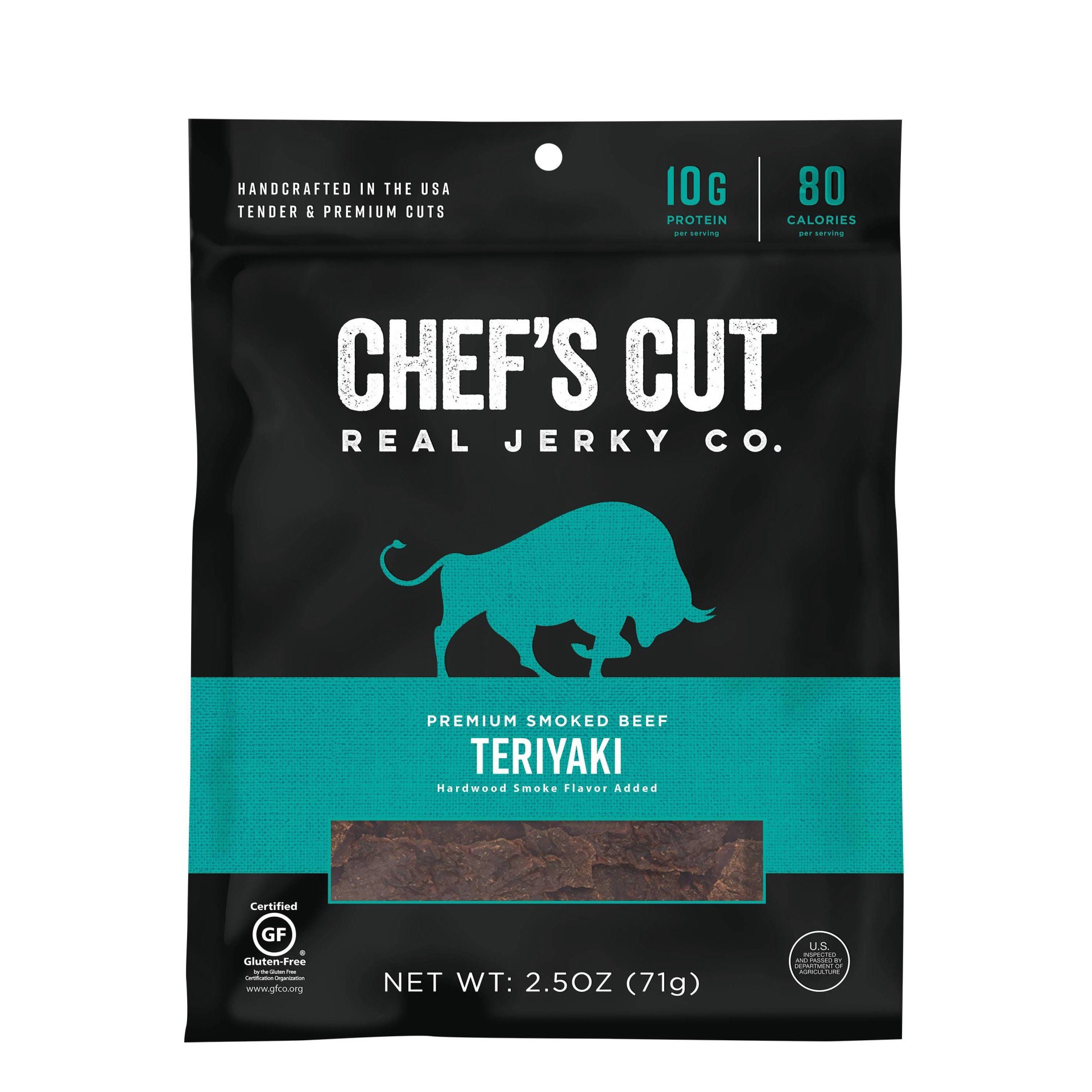 slide 1 of 3, Chef's Cut Asian Style Teriyaki Beef Jerky, 2.5 oz