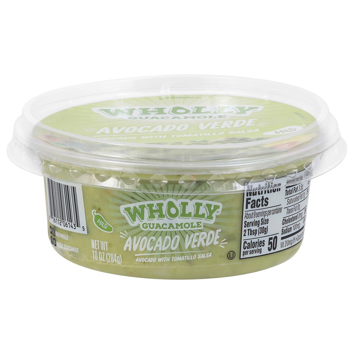 slide 1 of 14, Wholly Guacamole Avocado Verde 10 oz, 10 oz