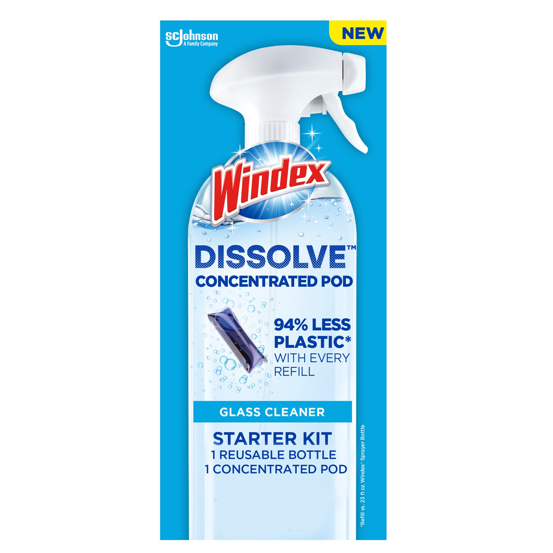 slide 3 of 5, Windex Dissolve Concentrated Pod Glass Cleaner 1 ea, 0.10 fl oz