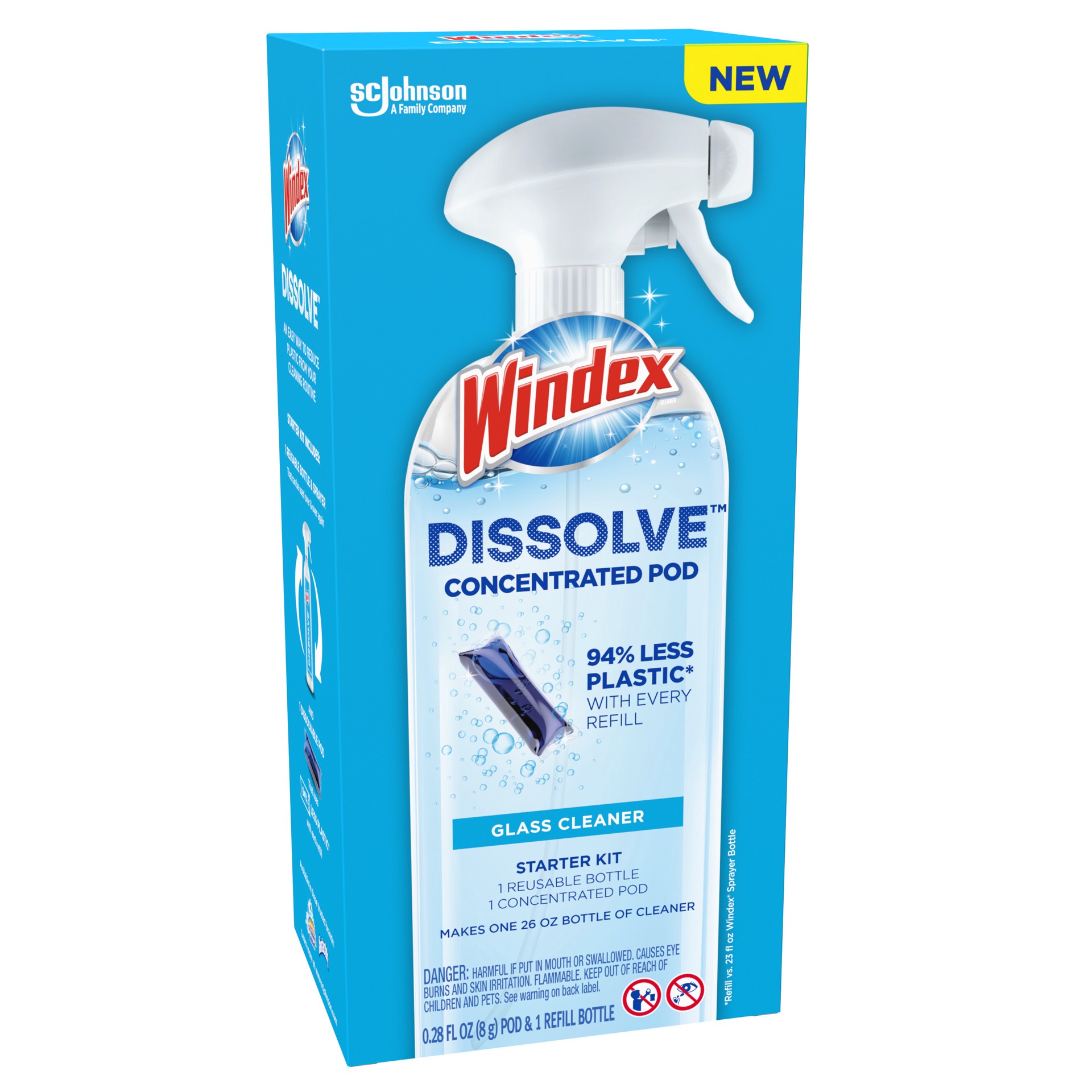 slide 5 of 5, Windex Dissolve Concentrated Pod Glass Cleaner 1 ea, 0.10 fl oz