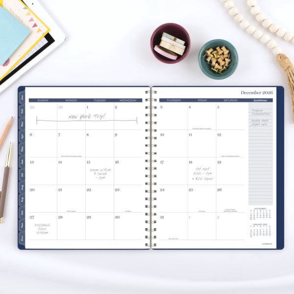 slide 8 of 10, Cambridge® Apex 2026 Weekly Monthly Planner, Large, 8 1/2"" x 11"", 1 ct