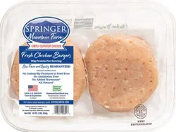 Springer Mountain Farms Fresh All Natural Chicken Burgers 16 oz