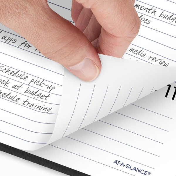slide 4 of 8, AT-A-GLANCE® DayMinder® Executive 2026 Weekly Monthly Planner with Notes, Black, Medium, 7"" x 8 3/4"", 1 ct