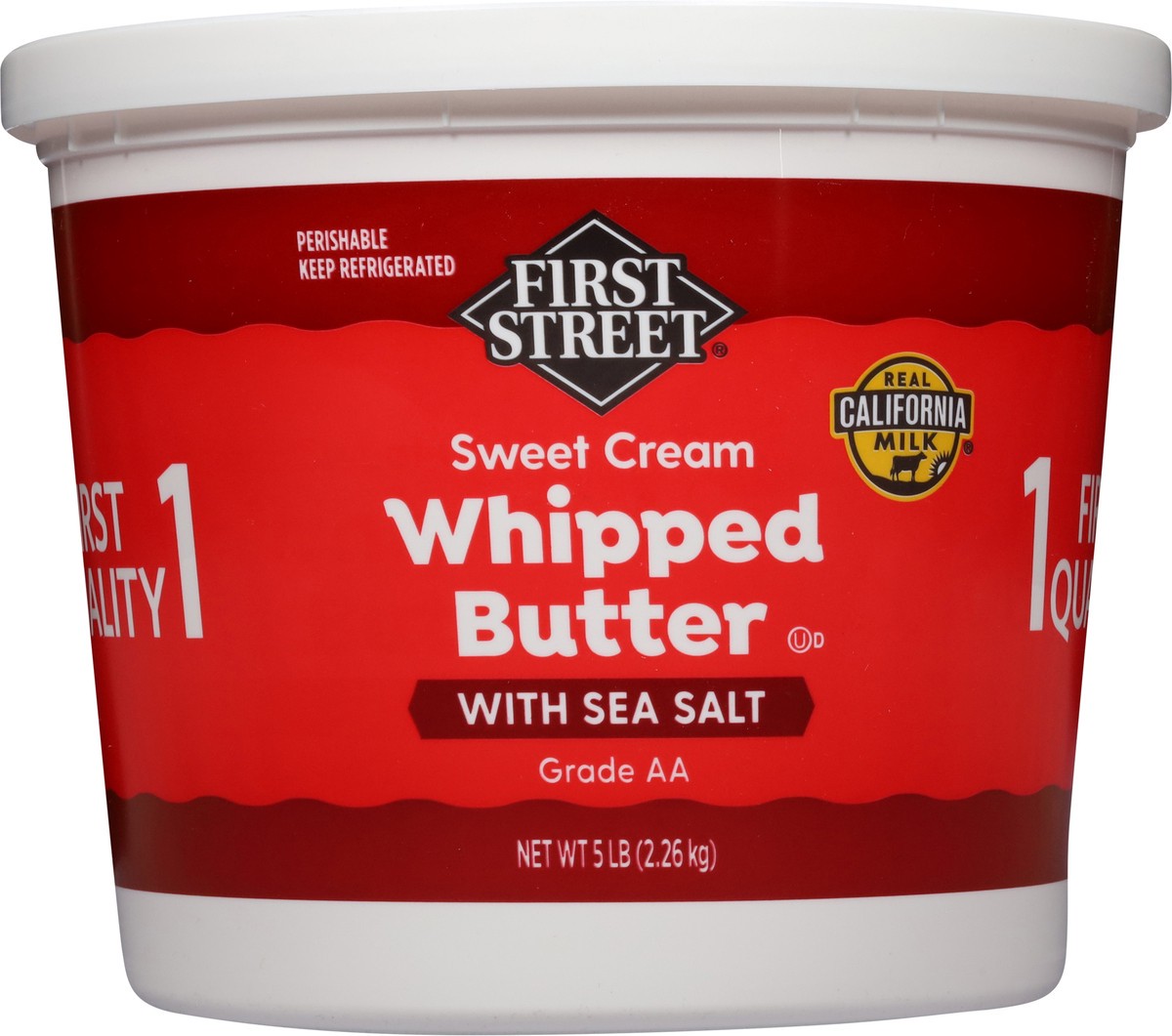 slide 5 of 14, First Street Whipped Butter Salted, 5 lb