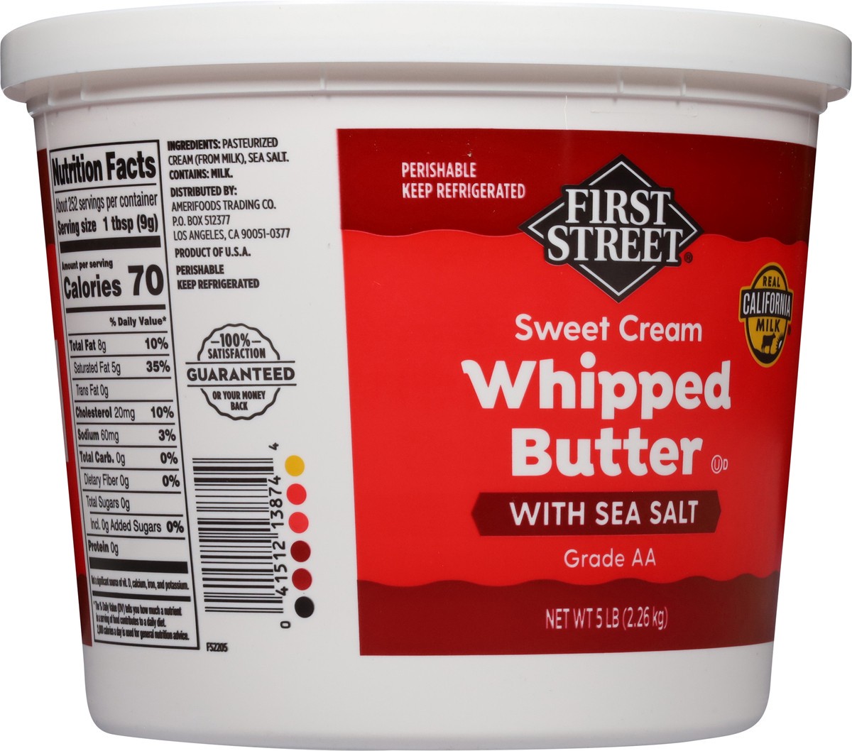 slide 2 of 14, First Street Whipped Butter Salted, 5 lb