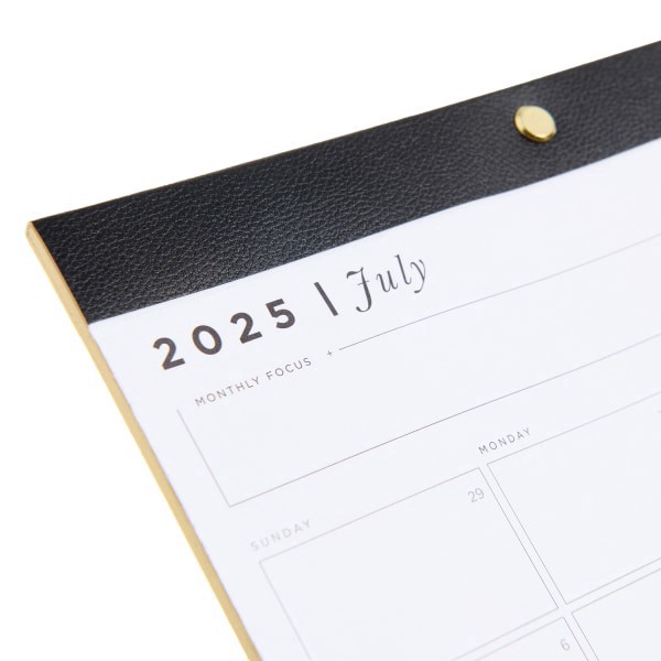 slide 2 of 5, Russell & Hazel 2025-2026 Russell & Hazel Monthly Desk Calendar, 17"" x 11"", Black, July 2025 To June 2026, 103364, 1 ct