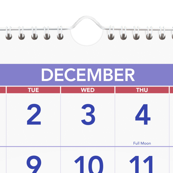slide 2 of 5, AT-A-GLANCE® 2026 Three Month Reference Vertical Wall Calendar, Large, 12"" x 27"", 1 ct