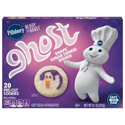 Pillsbury Ready to Bake Ghost Shape Sugar Cookie Dough, 9.1 oz