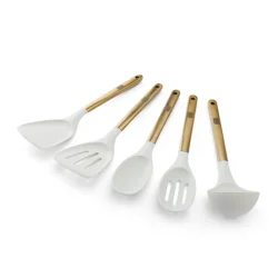 Grand Gourmet Stainless Steel Gold Tool Set 5pc Cream