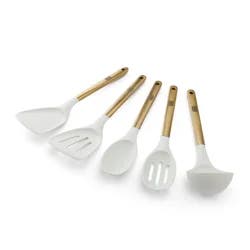 Grand Gourmet Stainless Steel Gold Tool Set 5pc Cream