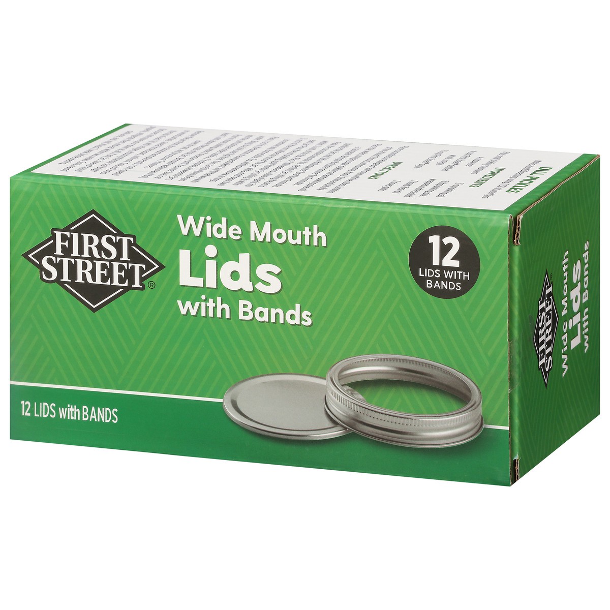 slide 14 of 14, First Street Fs Wide Jar Lids/Bands, 12 ct