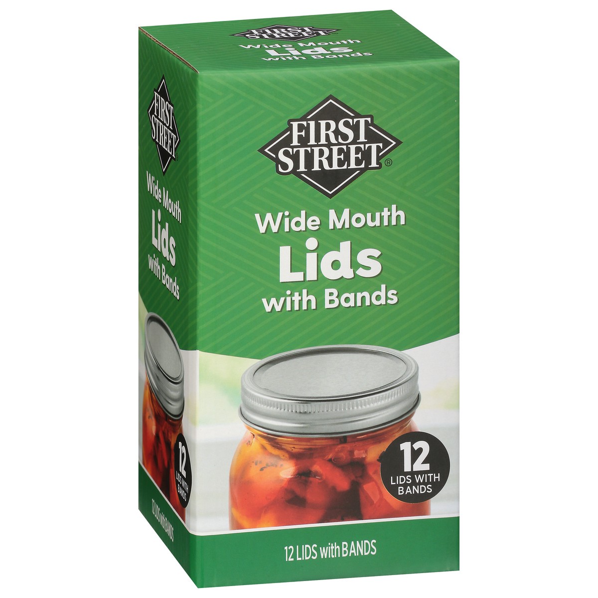 slide 12 of 14, First Street Fs Wide Jar Lids/Bands, 12 ct