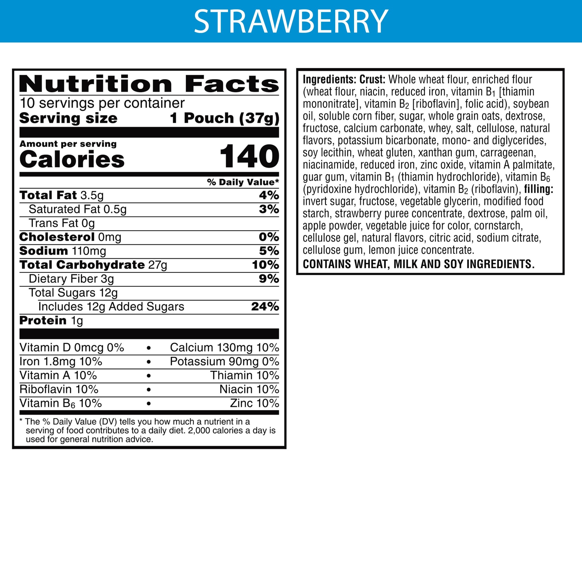 slide 3 of 6, Kellogg's Nutri-Grain Mini Breakfast Bars, Made with Whole Grains, Kids Lunch Snacks, Strawberry, 13 oz