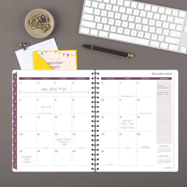 slide 10 of 10, Cambridge® Facet 2026 Customizable Weekly Monthly Planner, Large, 8 1/2"" x 11"", 1 ct
