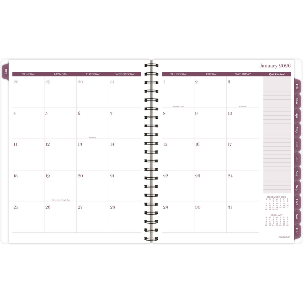 slide 7 of 10, Cambridge® Facet 2026 Customizable Weekly Monthly Planner, Large, 8 1/2"" x 11"", 1 ct