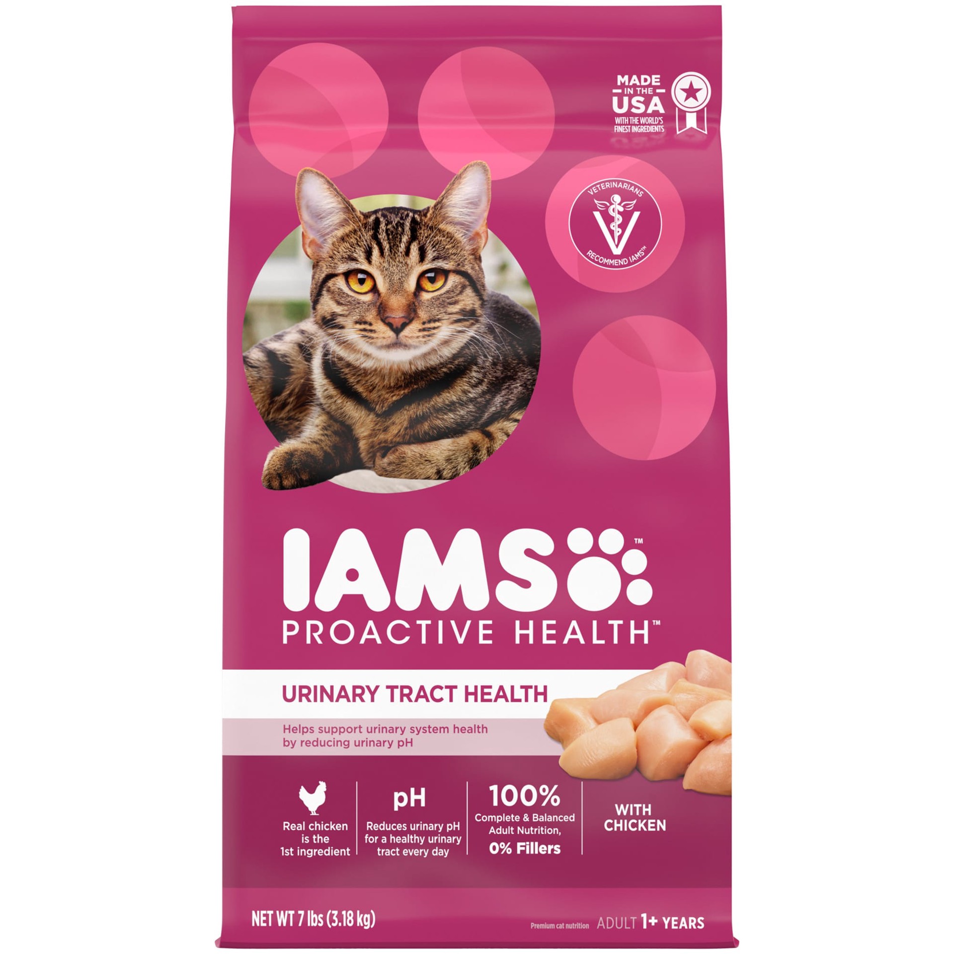 slide 1 of 4, IAMS Proactive Health Urinary Tract Health with Chicken Adult Premium Dry Cat Food - 7lbs, 7 lb