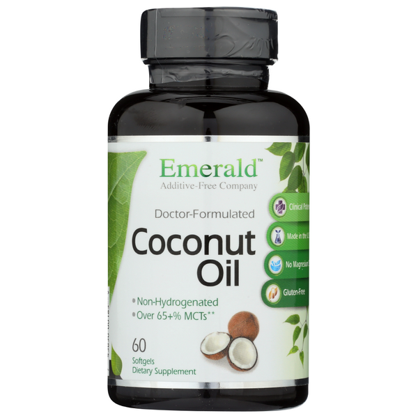 slide 1 of 1, Emerald Doctor-Formulated Coconut Oil Dietary Supplement, 60 ct