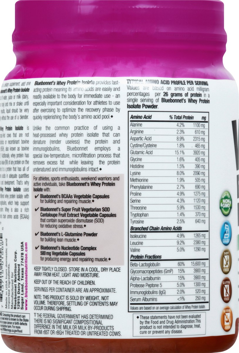 slide 4 of 12, Bluebonnet Nutrition Whey Protein Isolate Choc, 1 ct