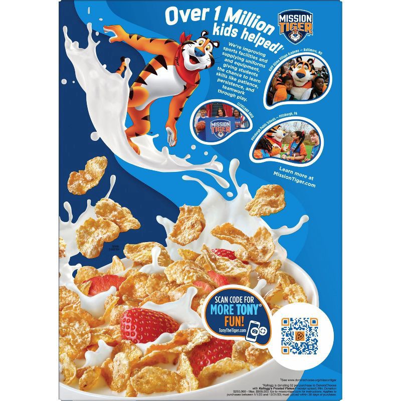 slide 3 of 7, Frosted Flakes Kellogg's Frosted Flakes Breakfast Cereal, Kids Cereal, Family Breakfast, Original, 12oz Box, 1 Box, 12 oz