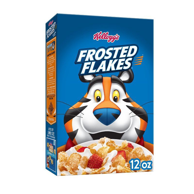 slide 1 of 7, Frosted Flakes Kellogg's Frosted Flakes Breakfast Cereal, Kids Cereal, Family Breakfast, Original, 12oz Box, 1 Box, 12 oz