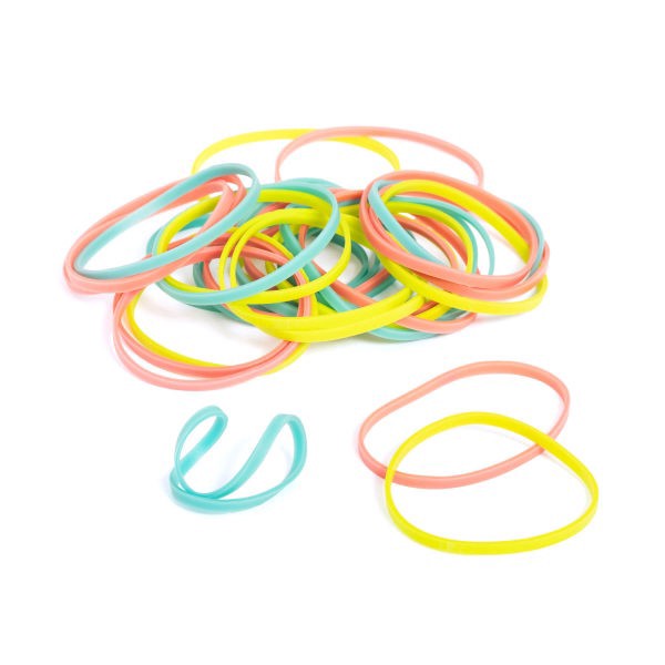 slide 3 of 4, U Brands® Elastic Band Box, 2 Oz, Neon, Box Of 55 Bands, 1 ct