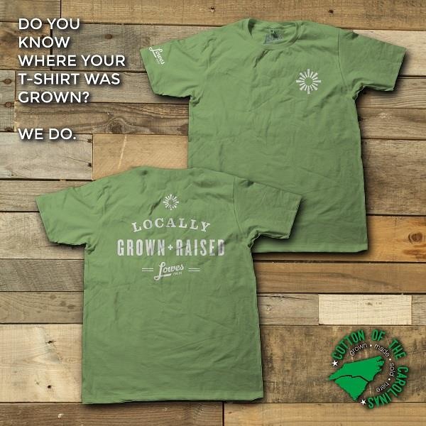 slide 1 of 1, Lowes Foods Locally Grown + Raised Brown Ladies T-Shirt, 1 ct