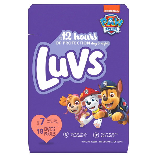 slide 2 of 29, Luvs Diapers Size 7,18 Count, 18 ct