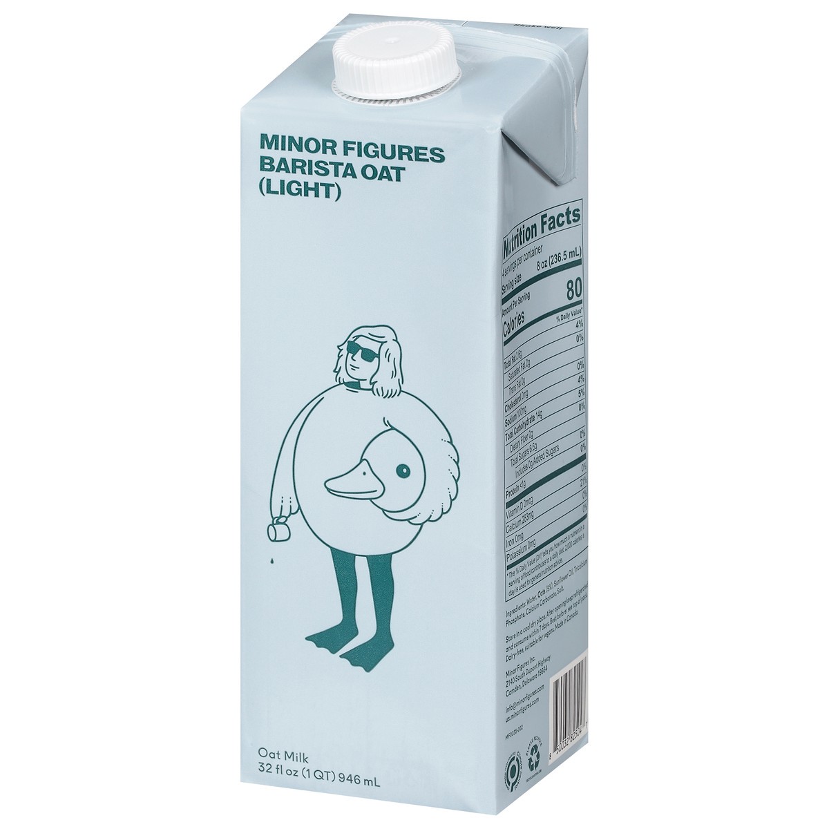 slide 6 of 13, Minor Figures Light Barista Oat Milk 32 fl oz, 32 fl oz