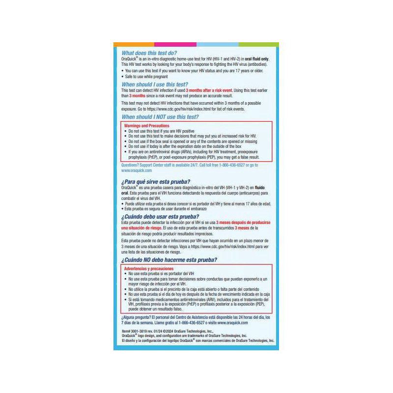 slide 10 of 11, OraQuick HIV Self Test 1 Each, 1 ct