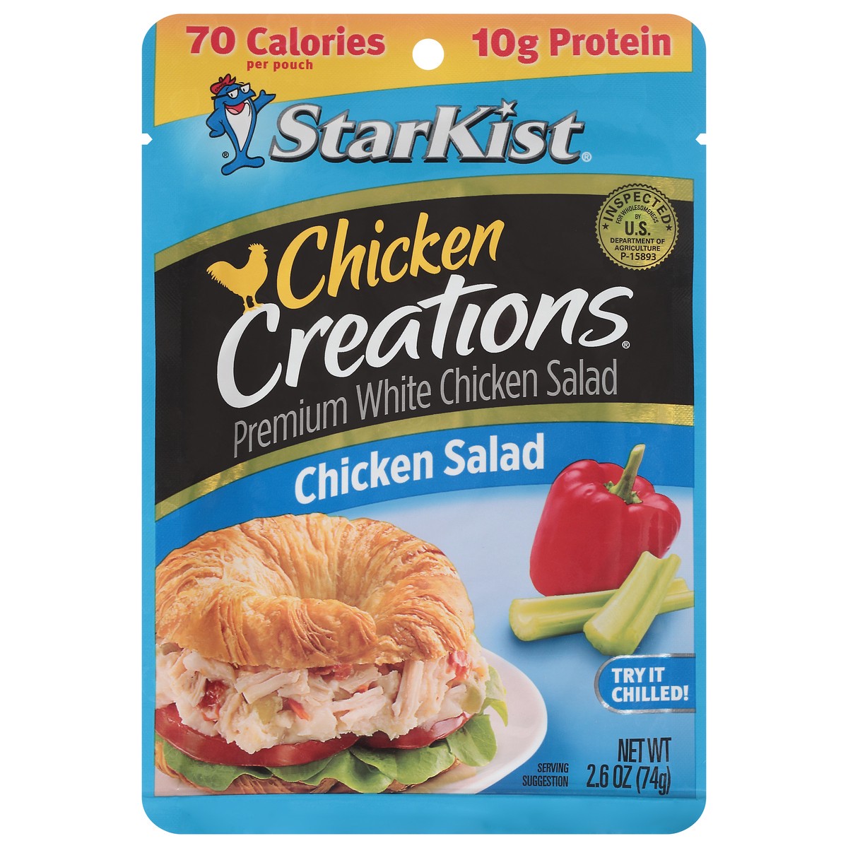 slide 1 of 1, StarKist Chicken Creations White Premium Chicken Salad 2.6 oz, 2.6 oz