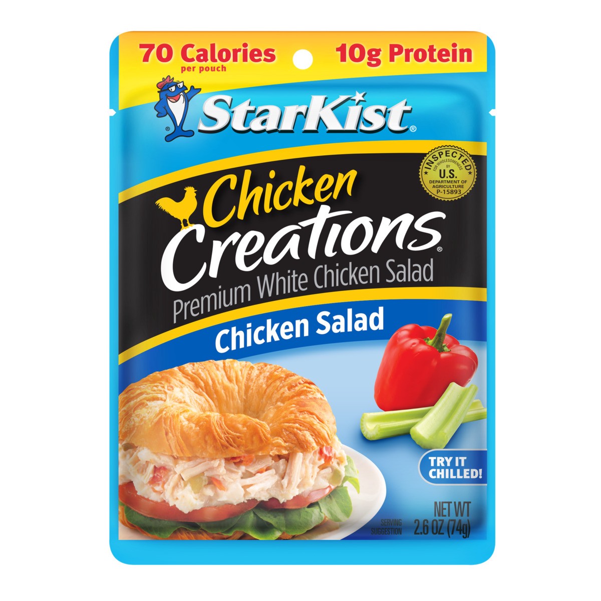 slide 1 of 1, StarKist Chicken Creations White Premium Chicken Salad 2.6 oz, 2.6 oz