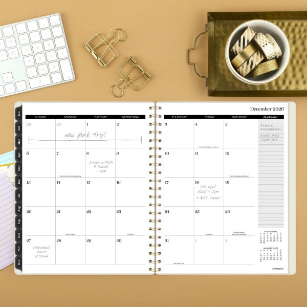slide 7 of 9, Cambridge® Jeannie 2026 Weekly Monthly Planner, Large, 8 1/2"" x 11"", 1 ct