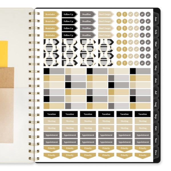 slide 5 of 9, Cambridge® Jeannie 2026 Weekly Monthly Planner, Large, 8 1/2"" x 11"", 1 ct