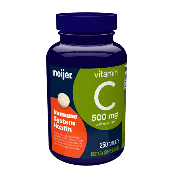slide 1 of 1, Meijer Vitamin C with Rose Hips, 250 ct; 500 mg
