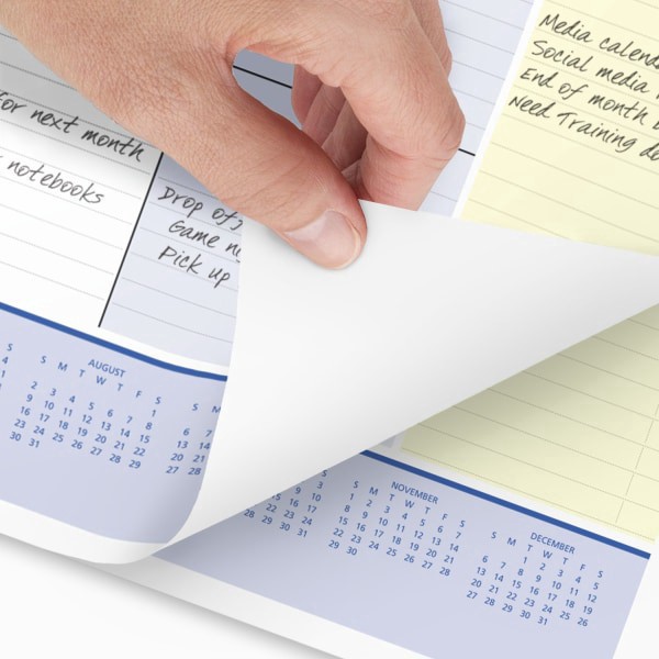 slide 3 of 9, AT-A-GLANCE® QuickNotes® 2026 Monthly Desk Pad Calendar, Standard, 21 3/4"" x 17"", 1 ct
