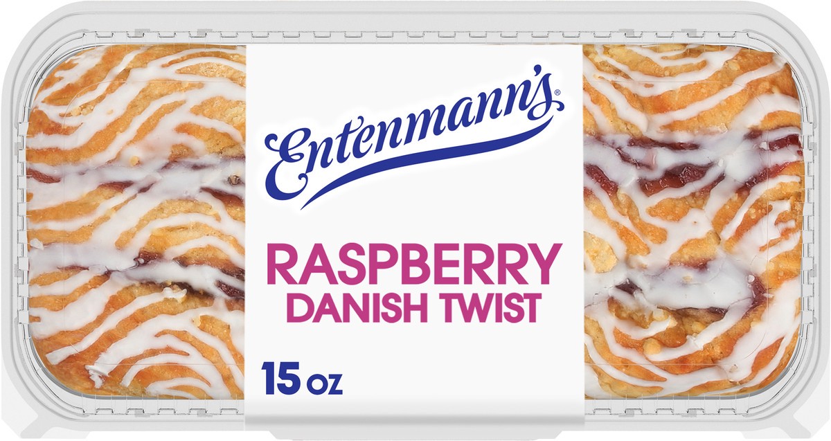 slide 1 of 6, Entenmann's Shelf-Stable Raspberry Danish Twist, 15 oz, 14 oz