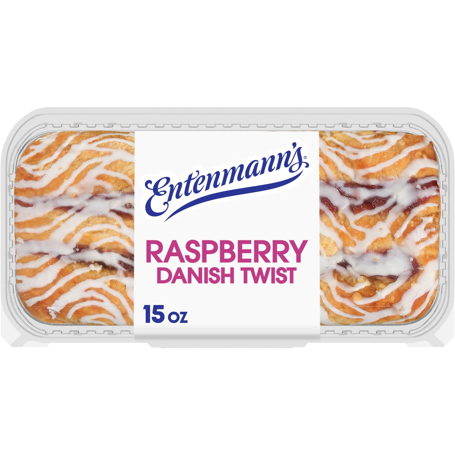 slide 1 of 6, Entenmann's Raspberry Danish Twist, 15 oz, Danishes, Tray, 14 oz