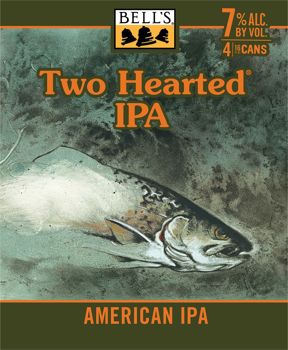 slide 3 of 8, Bell's American IPA Two Hearted Beer 4 - 16 fl oz Cans, 4 ct; 16 oz
