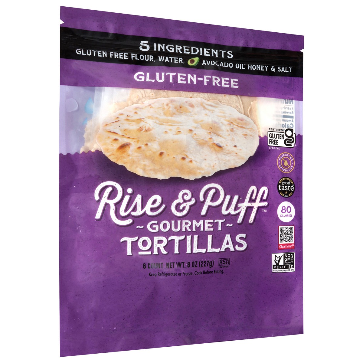 slide 2 of 4, Rise & Puff Gluten Free Tortillas, 8 oz