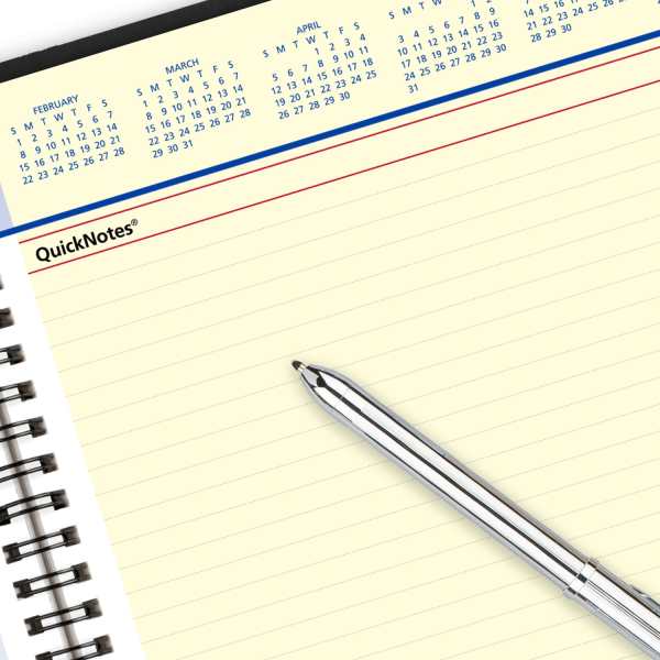 slide 2 of 10, AT-A-GLANCE® QuickNotes® 2026 Weekly Monthly Appointment Book Planner, Black, Large, 8 1/4"" x 11"", 1 ct