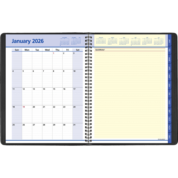 slide 7 of 10, AT-A-GLANCE® QuickNotes® 2026 Weekly Monthly Appointment Book Planner, Black, Large, 8 1/4"" x 11"", 1 ct