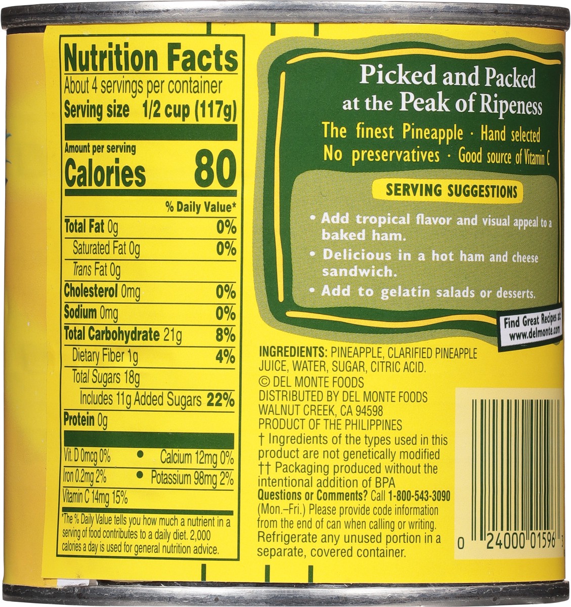 slide 5 of 9, Del Monte Pineapple Slices in Heavy Syrup 15.5 oz, 15.5 oz