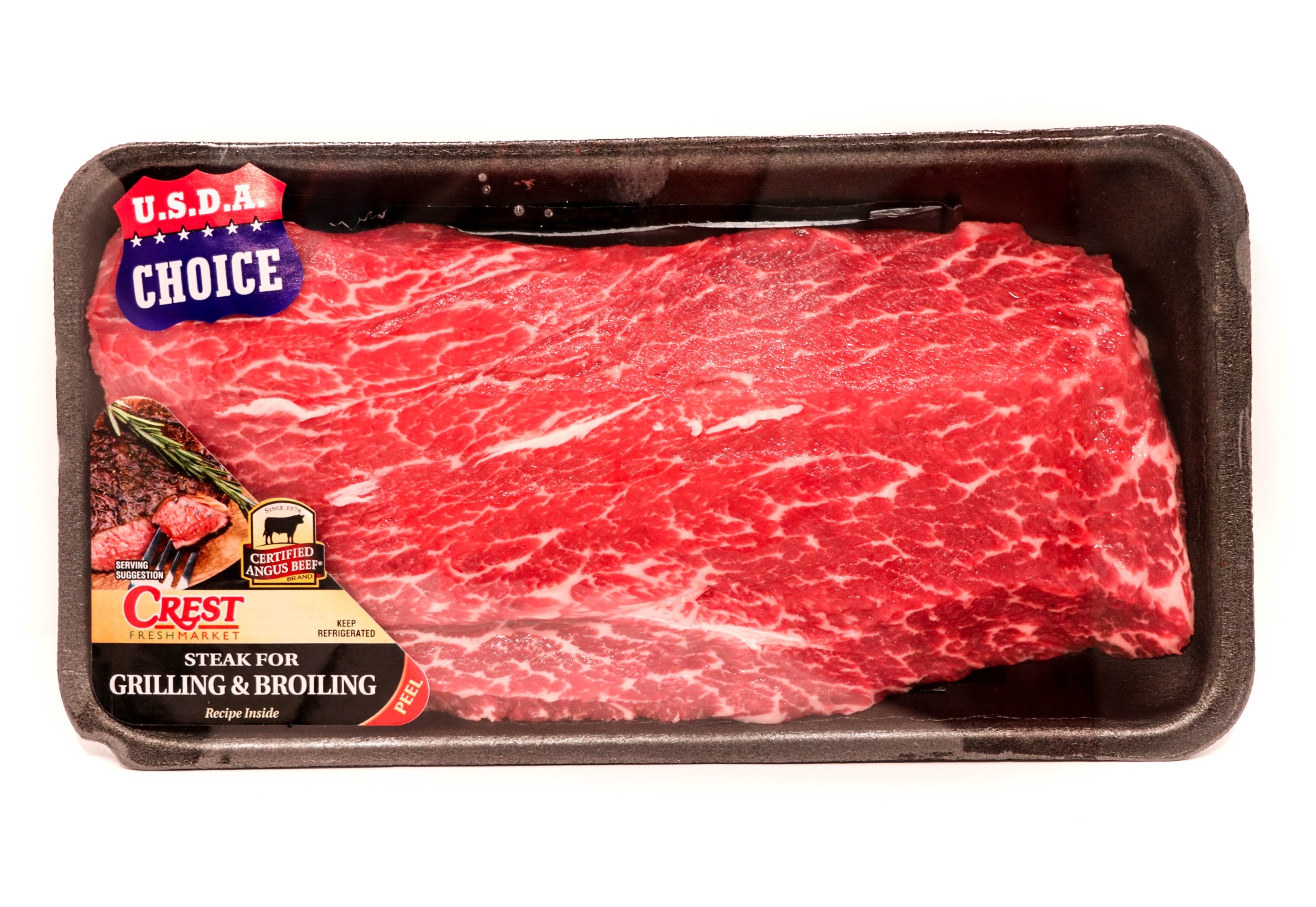 slide 1 of 1, USDA Choice Flat Iron Steak, per lb