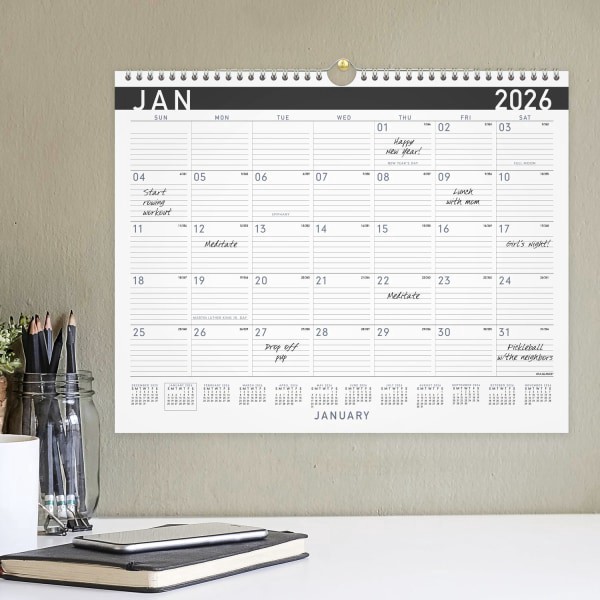slide 5 of 7, AT-A-GLANCE® Contemporary 2026 Monthly Wall Calendar, Medium, 15"" x 12"", 1 ct