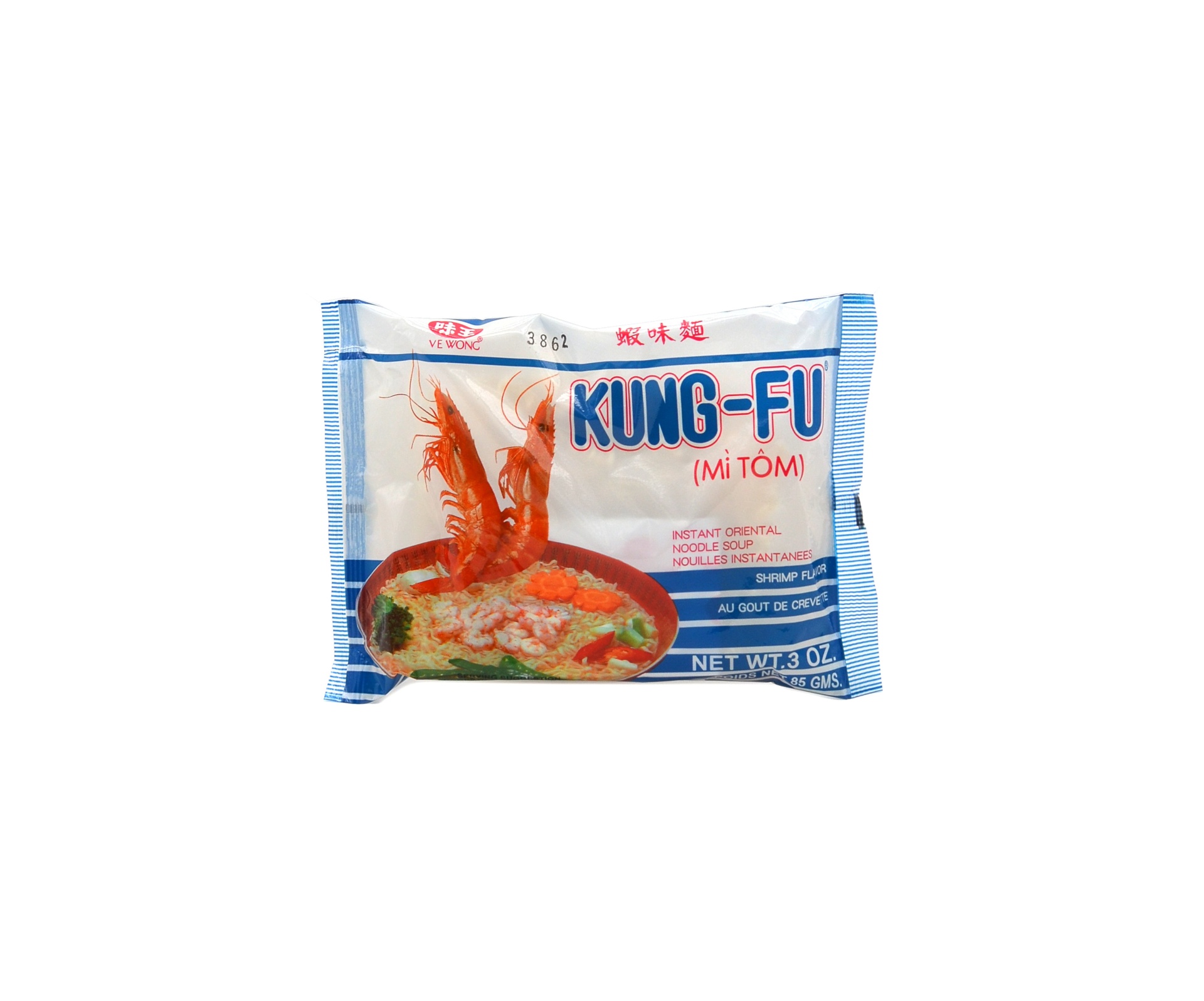 slide 1 of 1, Kung-Fu Instant Noodle Shrimp, 3 oz