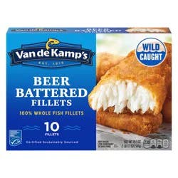 Van de Kamp's Beer Battered Fish Fillets 10 ea