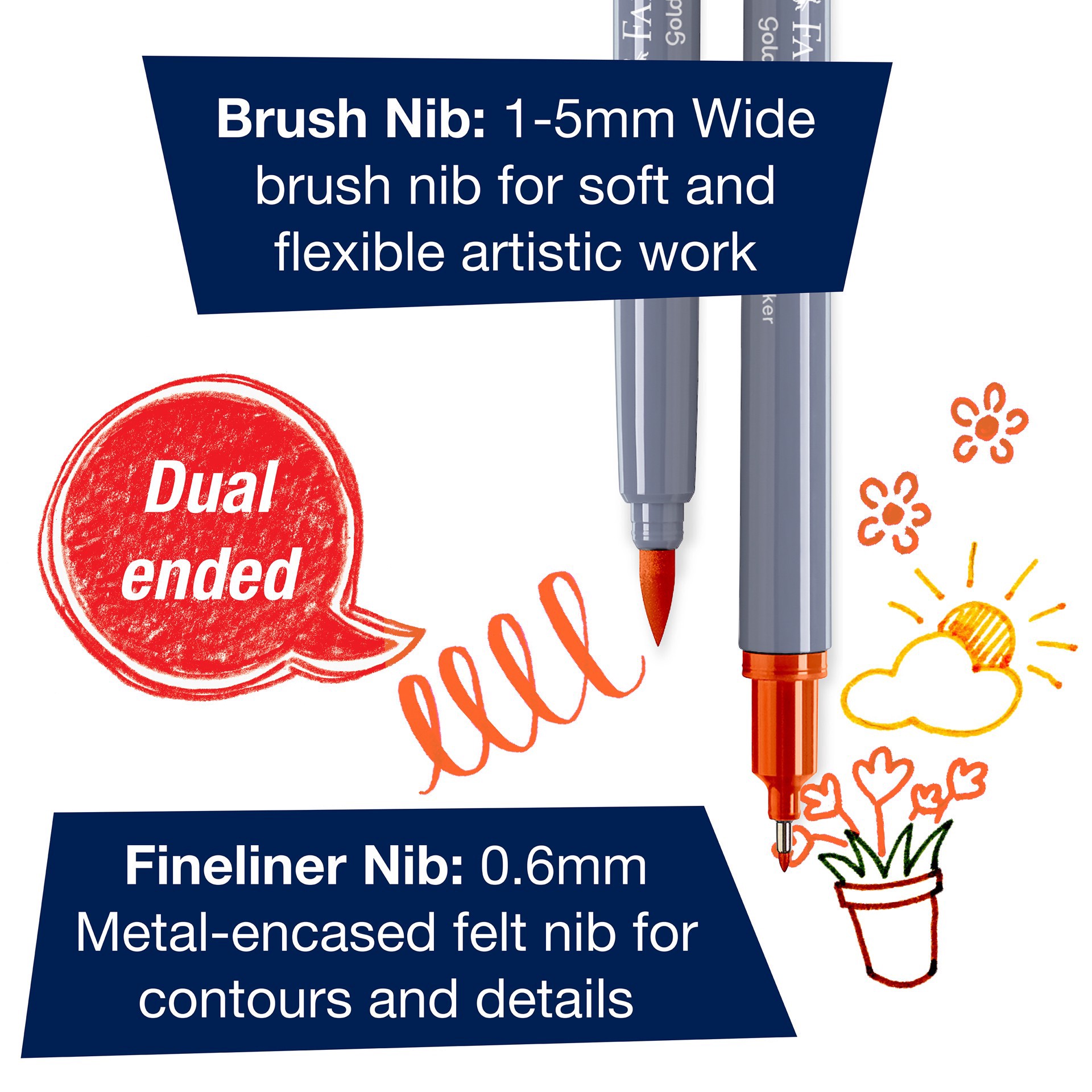 slide 5 of 7, Faber-Castell Goldfaber Aqua Tuscany Dual-Tip Marker Set, 1 ct