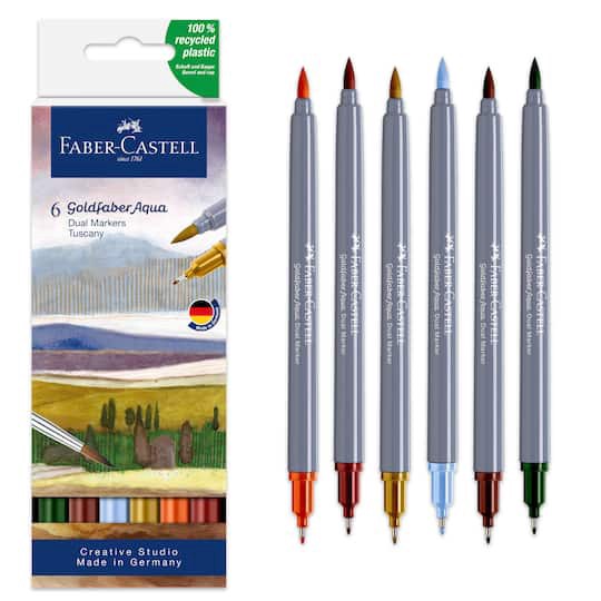 slide 1 of 7, Faber-Castell Goldfaber Aqua Tuscany Dual-Tip Marker Set, 1 ct