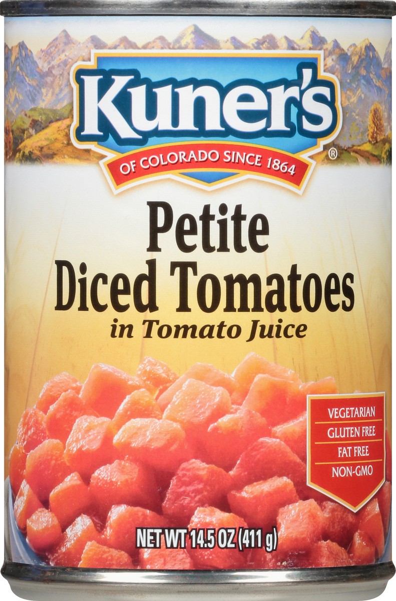 slide 9 of 10, Kuner's Tomatoes Diced Petite, 